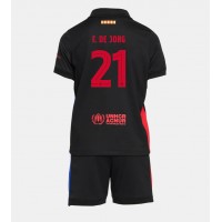 Barcelona Frenkie de Jong #21 Bortadräkt Barn 2024-25 Kortärmad (+ Korta byxor)